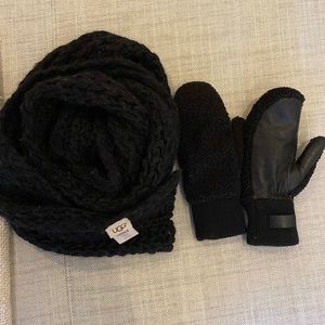 UGG scarf and mitten set